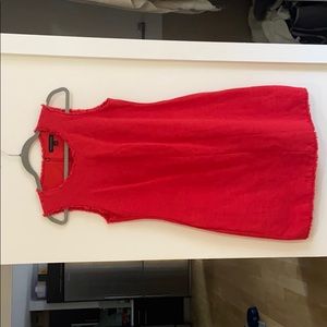 Red Deconstructed Hem Banana Republic Dress